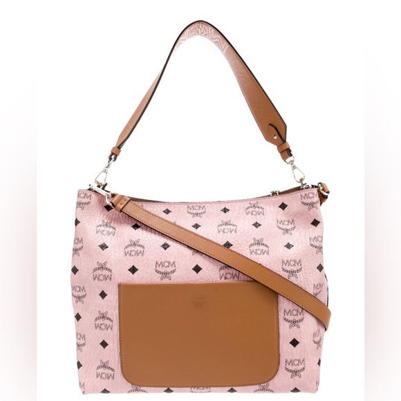 MCM KLARA SOFT PINK VISETOS HOBO CROSSBODY - Picture 4 of 6